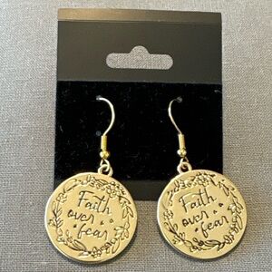 Inspirational Gold Earrings with Floral Design